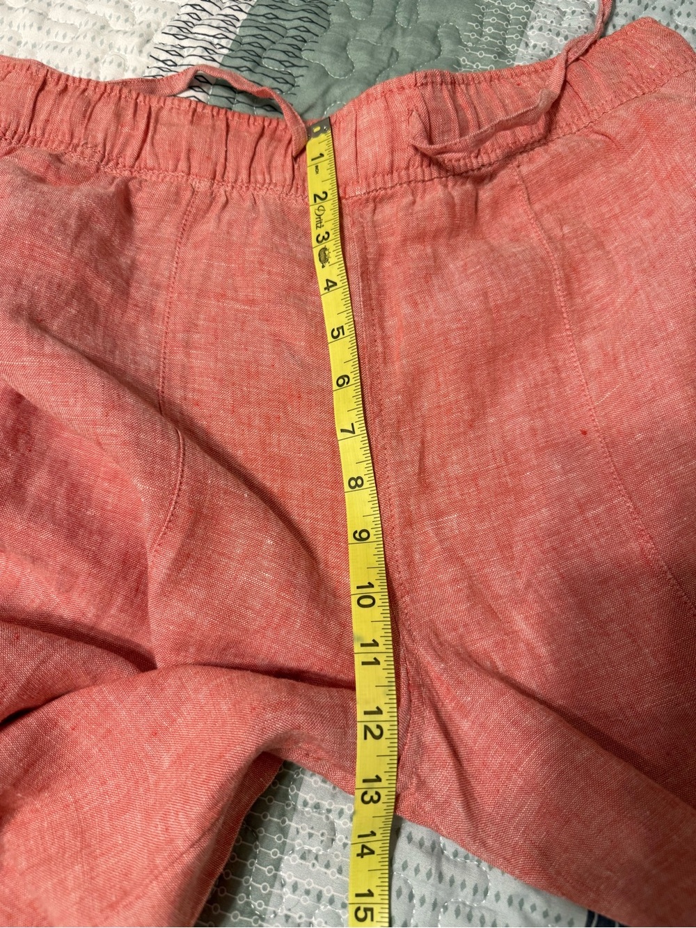 Euro summer style Wide-Leg 100% Linen Pants in Red Rose - Picture 9 of 9